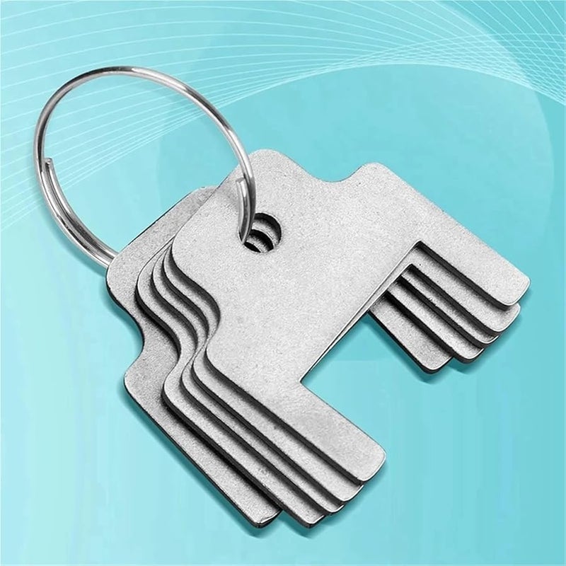 مجموعة مفاتيح موزع ورق التواليت 6 مفاتيح مع حامل حلقات لصندوق المناديل - Image 3